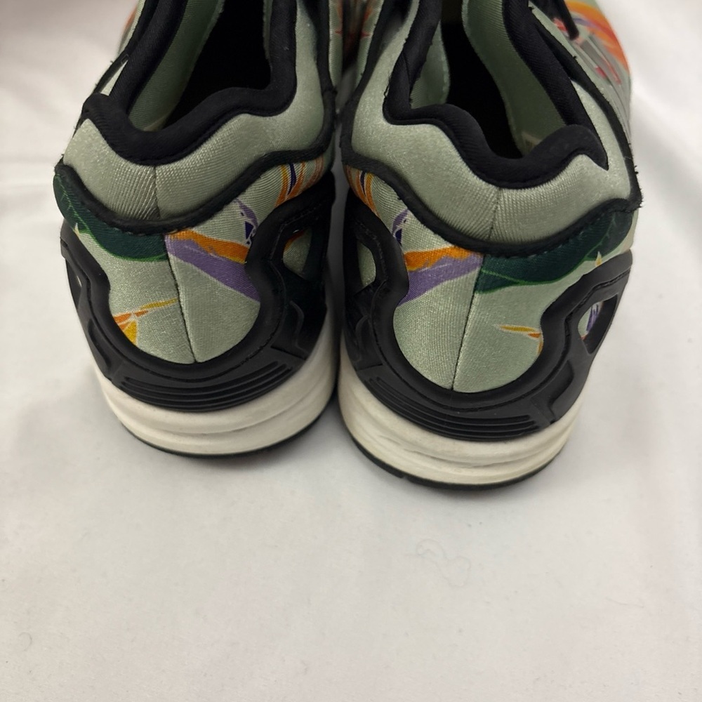 Adidas Originals Mens ZX FLUX NPS Blush Green Floral All Over Print Sneaker 10 - Picture 12 of 16